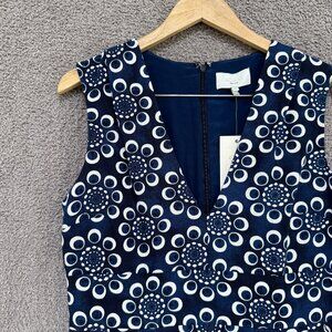 Adam Lippes Linen Silk Blend Floral Dress with pockets